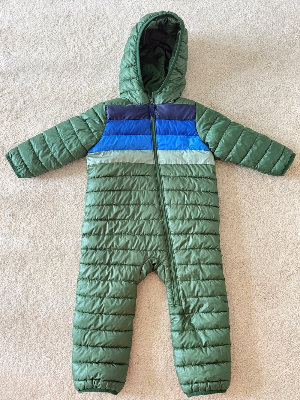 Primary- Little Kids Hooded Puffer One-Piece Snowsuit
